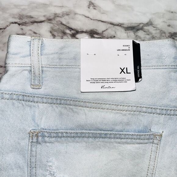 NWT | KanCan | Jean Shorts VTG 90s Distressed Button Fly | Blue | Women | XL - Picture 7 of 8
